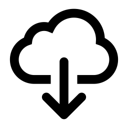 A Black Down Arrow